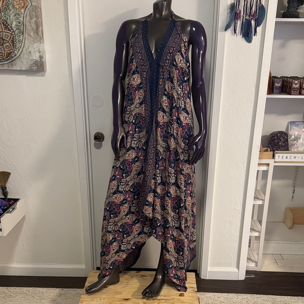 Bohemian Paisley Halter Jumpsuit
